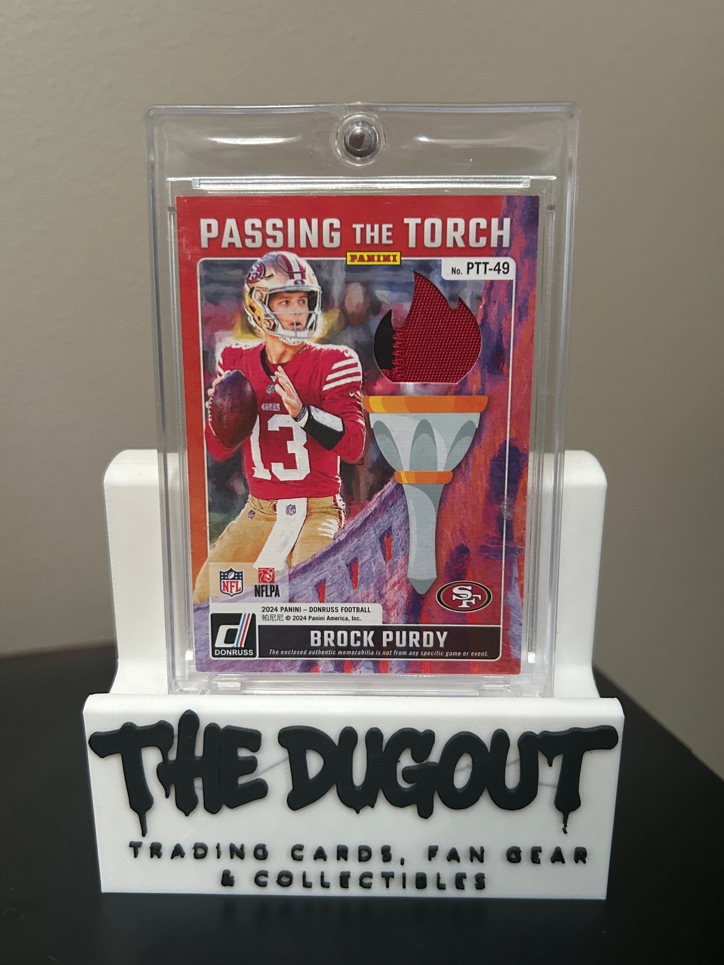 Passing the Torch - Joe Montana and Brocky Purdy 49ers Relic Card - Numbered