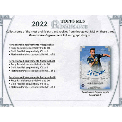2022 Topps Renaissance MLS Hobby Box