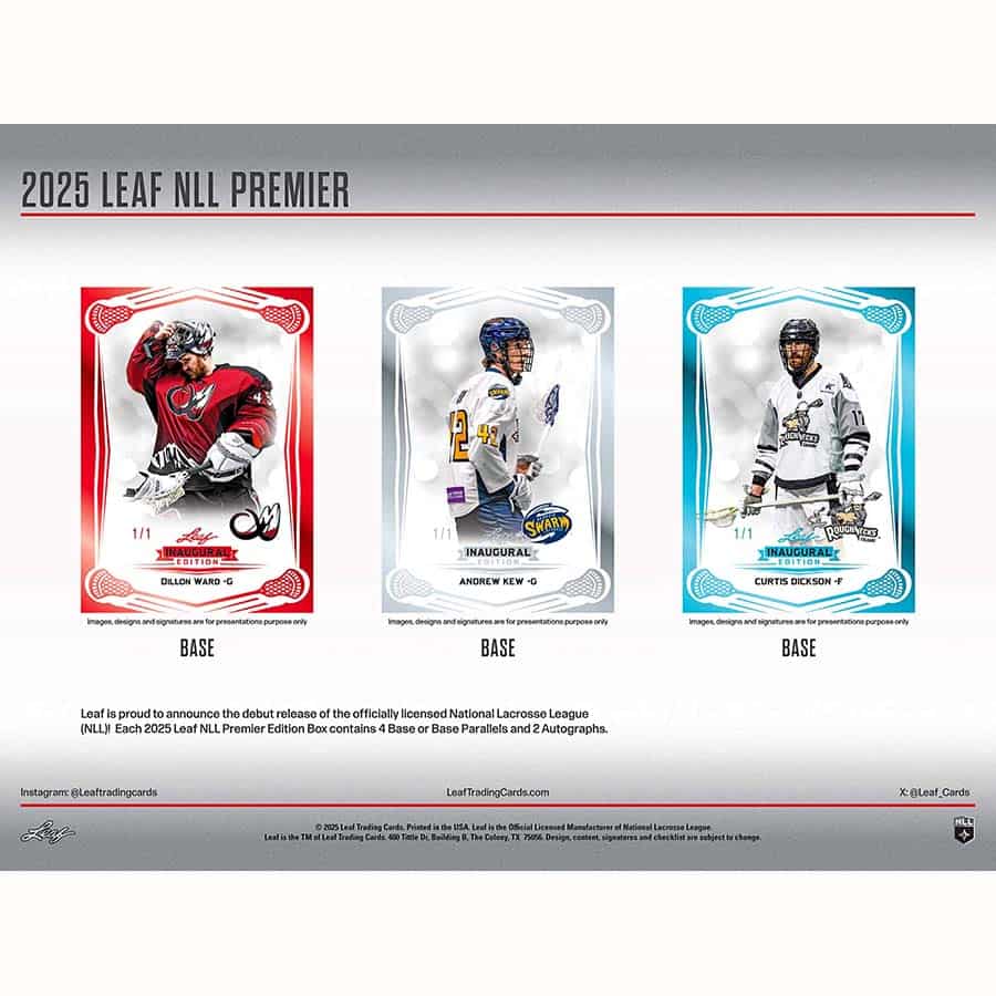 2025 Leaf National Lacrosse League Premier Hobby