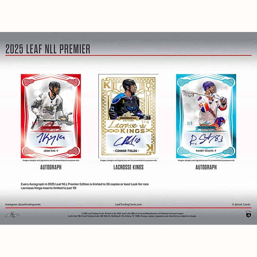 2025 Leaf National Lacrosse League Premier Hobby