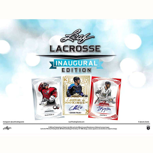 2025 Leaf National Lacrosse League Premier Hobby