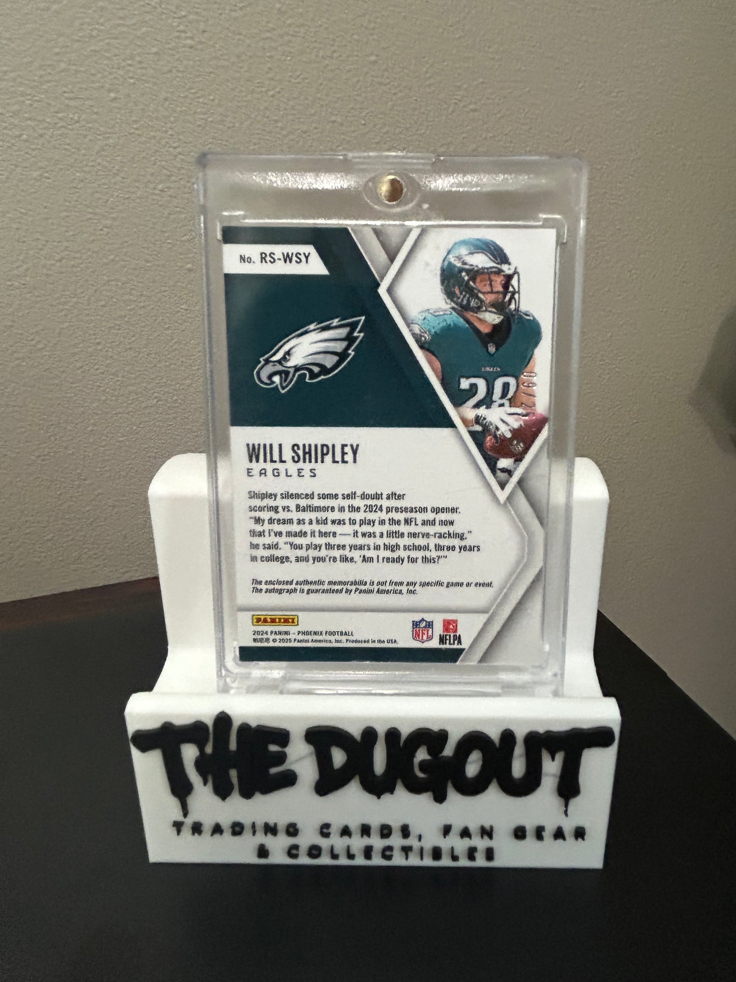Will Shipley Eagles Jumbo Patch Auto Rookie Card - Numbered